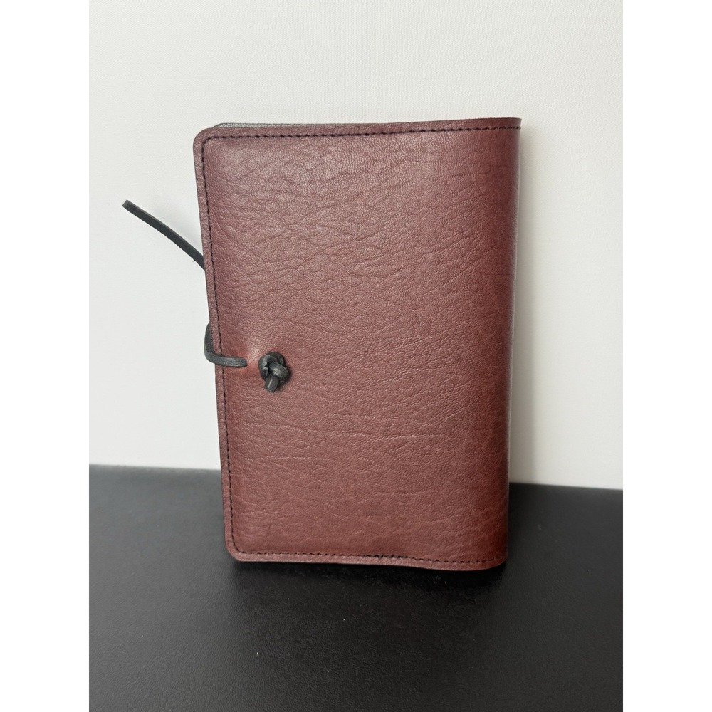 Oberon Design YOSEMITE HALF DOME Leather Journal Cover in RED/WINE 7x5" SMALL - Picture 4 of 7